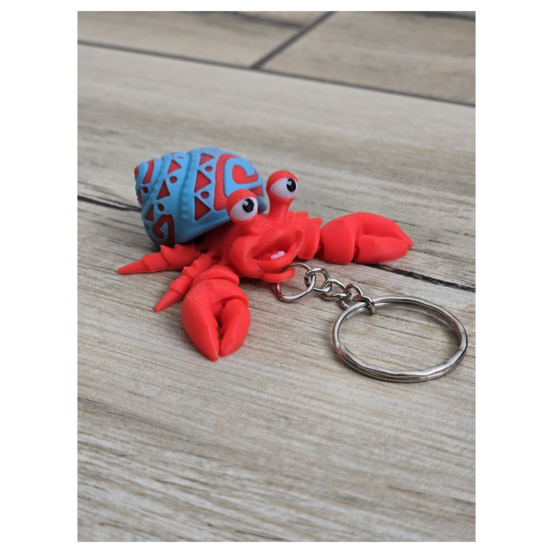 Brelok Tattooed Hermit Crab 3d - Brelok Druk3d fidget Keychain mixGadzet