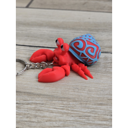 Brelok Tattooed Hermit Crab 3d - Brelok Druk3d fidget Keychain mixGadzet