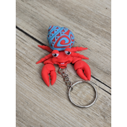 Brelok Tattooed Hermit Crab 3d - Brelok Druk3d fidget Keychain mixGadzet