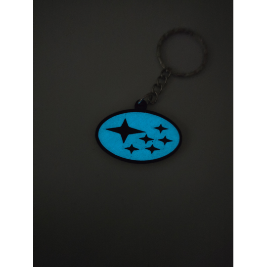 Breloczek Subaru - Świeci w Nocy! 3d - Druk3d fidget Keychain mixGadzet