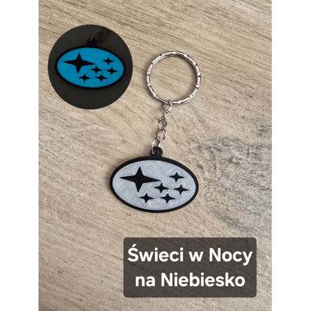 Breloczek Subaru - Świeci w Nocy! 3d - Druk3d fidget Keychain mixGadzet