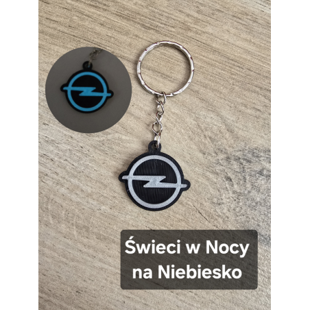 Breloczek Opel - Świeci w Nocy! 3d - Druk3d fidget Keychain mixGadzet