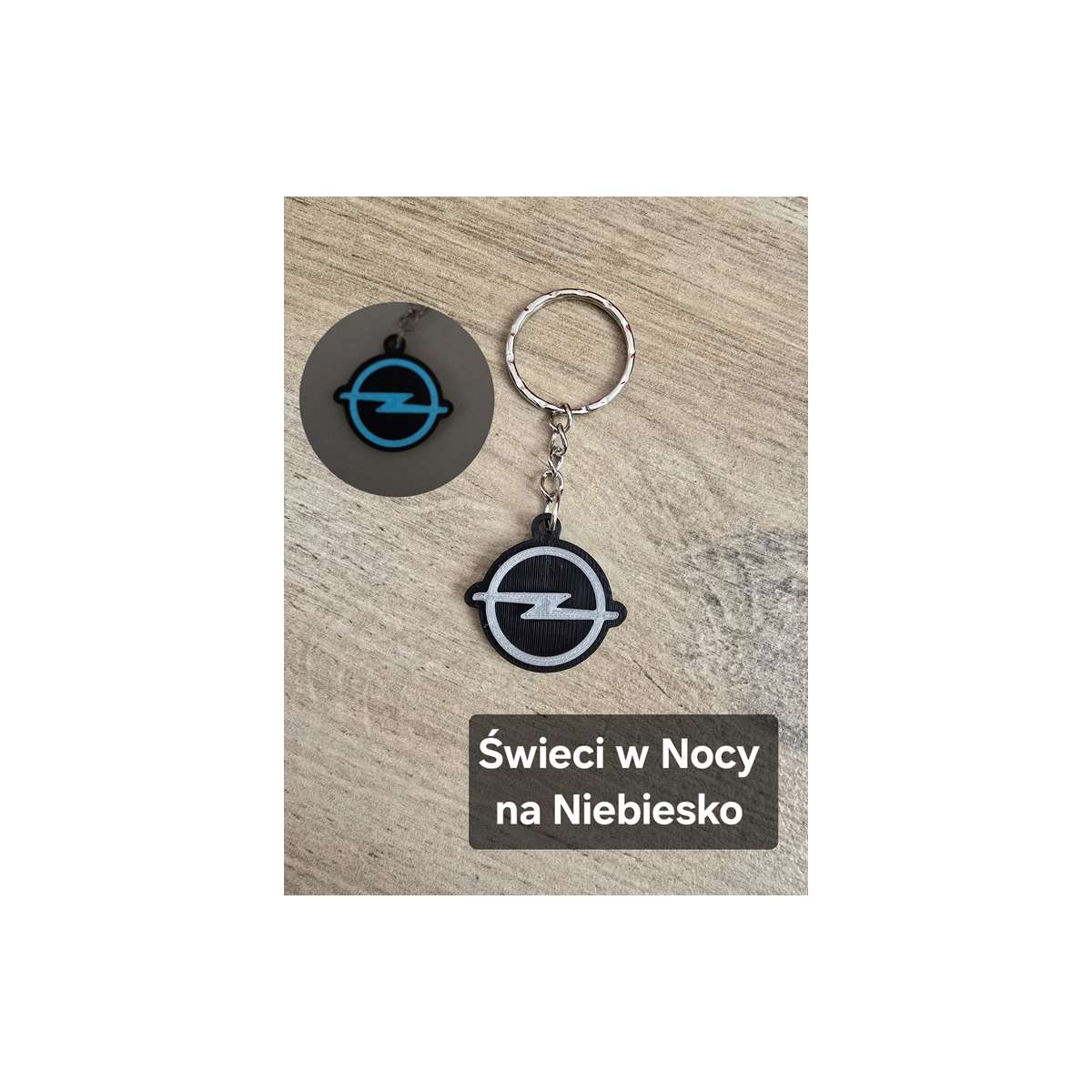 Breloczek Opel - Świeci w Nocy! 3d - Druk3d fidget Keychain mixGadzet