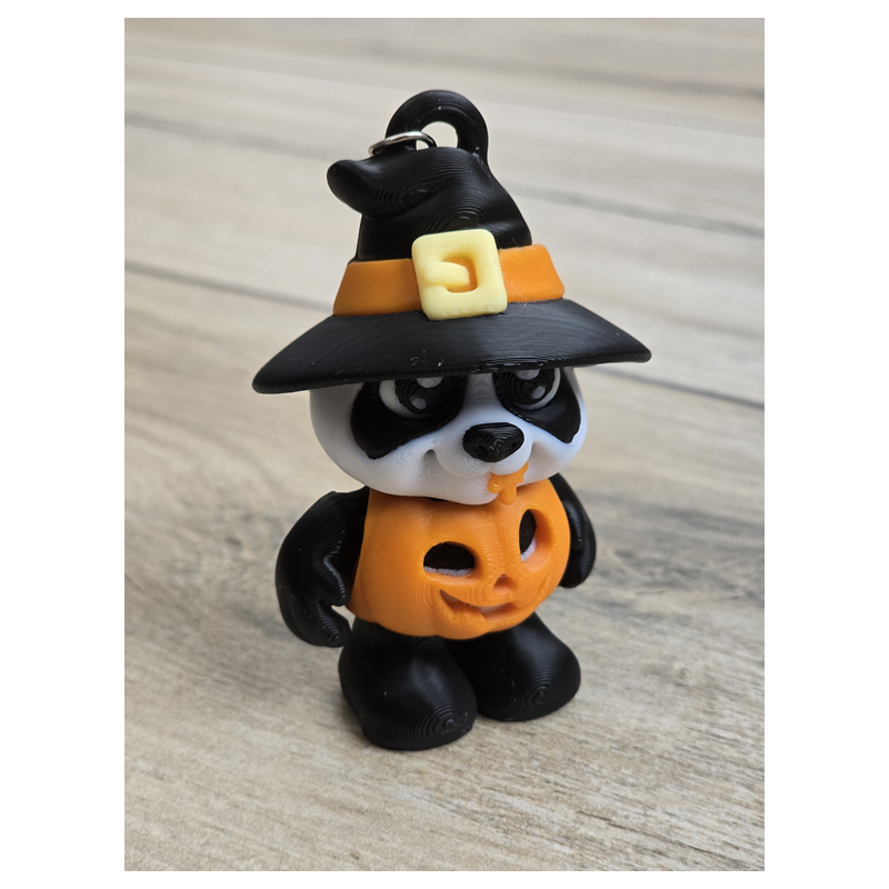 Breloczek Panda Dyniowy Czarodziej 3d - Brelok Druk3d fidget Keychain Obserwuj