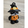 Breloczek Panda Dyniowy Czarodziej 3d - Brelok Druk3d fidget Keychain  Obserwuj
