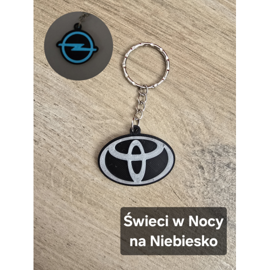 Breloczek Toyota - Świeci w Nocy! 3d - Druk3d fidget Keychain mixGadzet