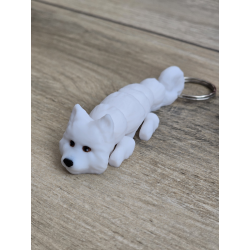 Breloczek Samoyed 3d - Seria Psów Brelok Druk3d fidget Keychain mixGadzet