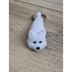 Breloczek Samoyed 3d - Seria Psów Brelok Druk3d fidget Keychain mixGadzet
