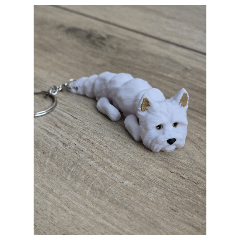 Breloczek Westie 3d - Seria Psów Brelok Druk3d fidget Keychain mixGadzet