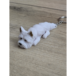 Breloczek Westie 3d - Seria Psów Brelok Druk3d fidget Keychain mixGadzet