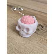 Breloczek Klik Klik Clicker Czaszka 3d - Brelok Druk3d fidget Keychain