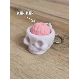 Breloczek Klik Klik Clicker Czaszka 3d - Brelok Druk3d fidget Keychain