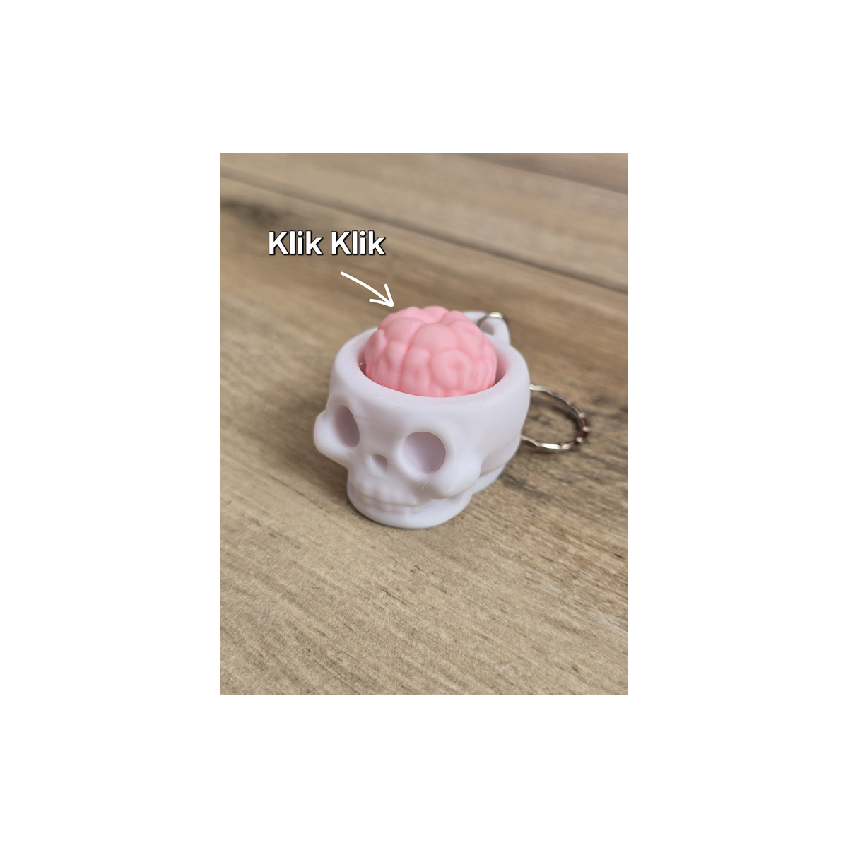Breloczek Klik Klik Clicker Czaszka 3d - Brelok Druk3d fidget Keychain