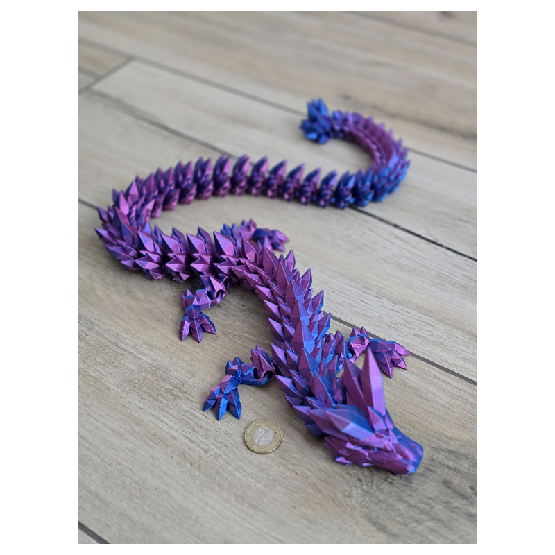 Gigant 67cm Dragon Crystal - figurka 3d Dwukolorowy Druk3d