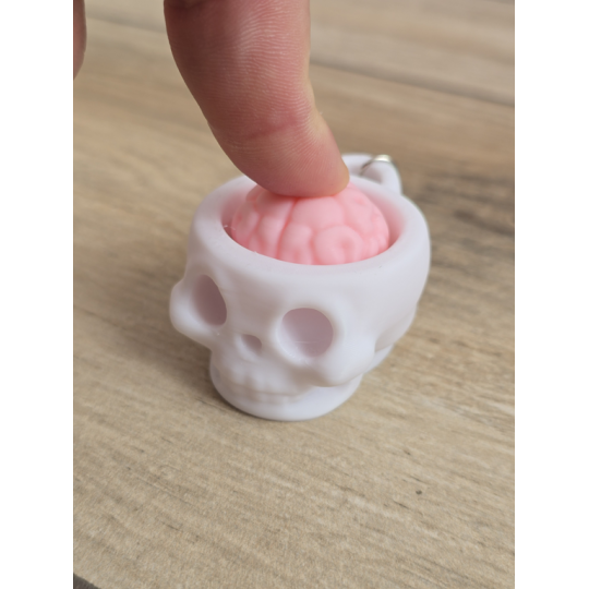 Breloczek Klik Klik Clicker Czaszka 3d - Brelok Druk3d fidget Keychain