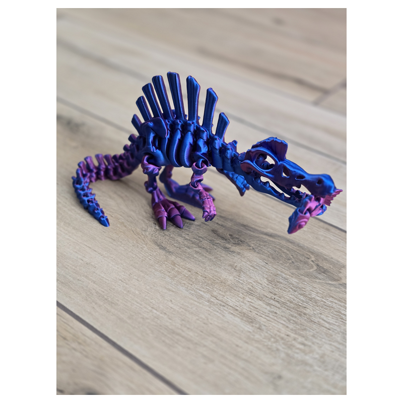 Szkielet Spinosaurus 30cm + rybka - Dekoracja Druk3d