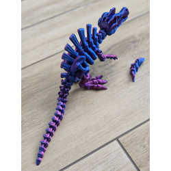 Szkielet Spinosaurus 30cm + rybka - Dekoracja Druk3d