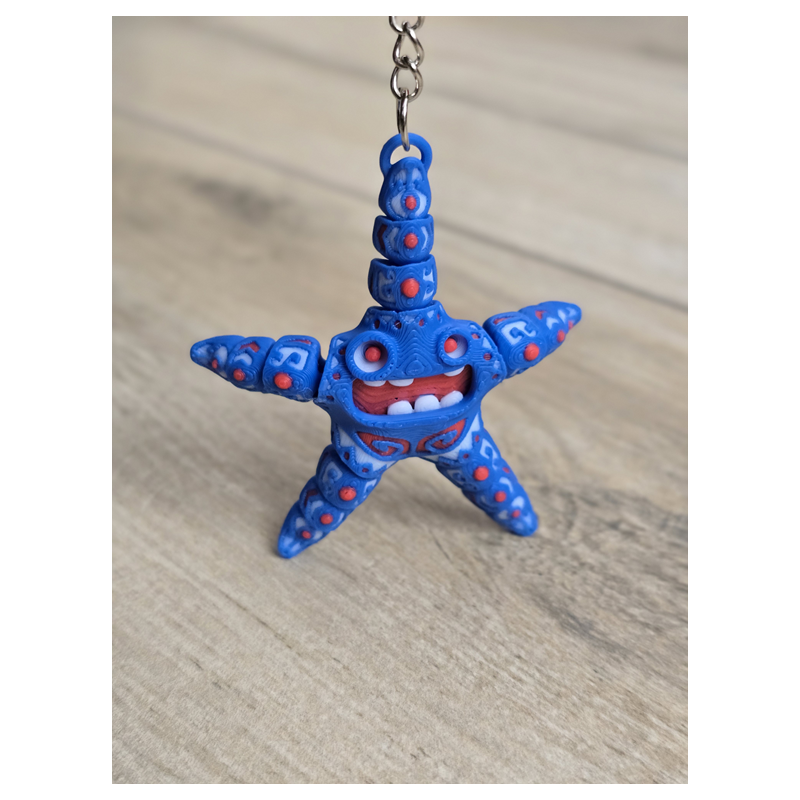Breloczek Tattooed Starfish 3d - Brelok Druk3d fidget Keychain mixGadzet