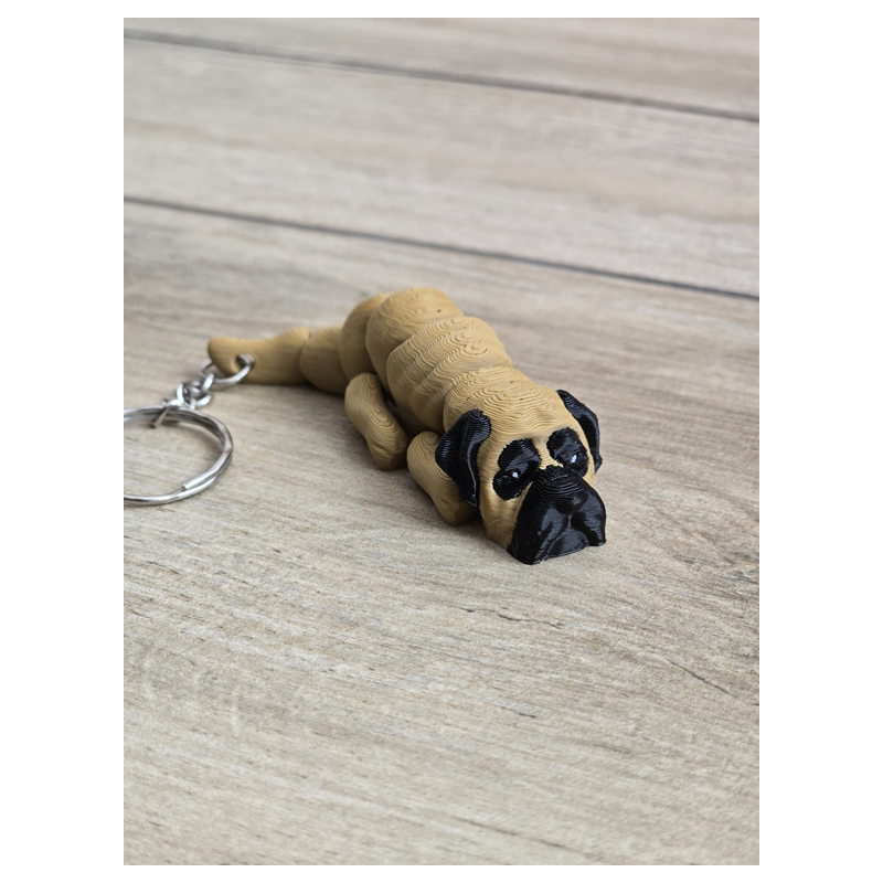 Uroczy Breloczek Mastiff 3d - Seria Psów Brelok Druk3d fidget Keychain
