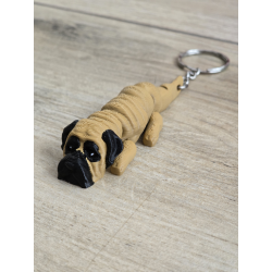 Uroczy Breloczek Mastiff 3d - Seria Psów Brelok Druk3d fidget Keychain
