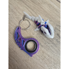 Breloczek Skeleton Shark + KeySpinner - Brelok Druk3d fidget Keychain