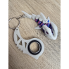 Breloczek Skeleton Shark + KeySpinner 3d - Brelok Druk3d fidget Keychain