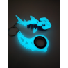 Breloczek Skeleton Shark + KeySpinner 3d - Brelok Druk3d fidget Keychain