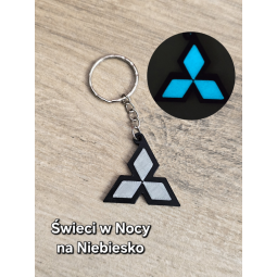 Breloczek Mitsubishi - Świeci w Nocy! 3d - Druk3d fidget Keychain mixGadzet
