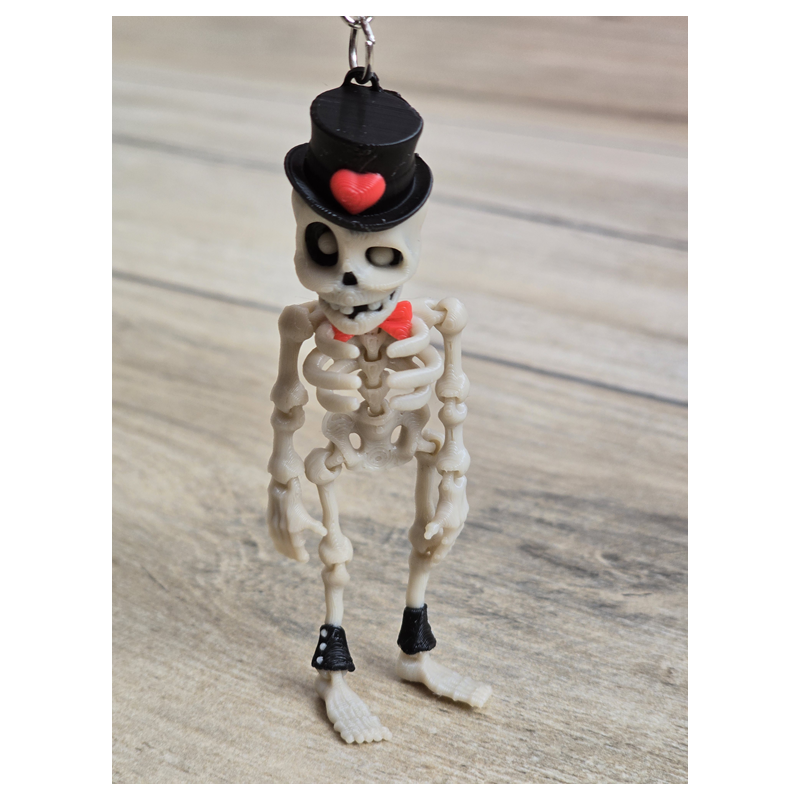 Breloczek stylowy szkielet – Brelok 3d - Druk3d fidget Keychain mixGadzet