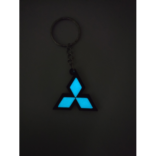 Breloczek Mitsubishi - Świeci w Nocy! 3d - Druk3d fidget Keychain mixGadzet
