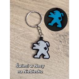 Breloczek Peugeot - Świeci w Nocy! 3d - Druk3d fidget Keychain mixGadzet