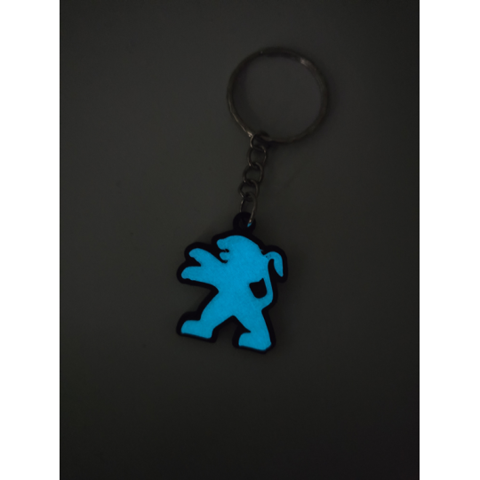 Breloczek Peugeot - Świeci w Nocy! 3d - Druk3d fidget Keychain mixGadzet