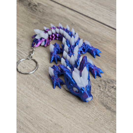 Świecący Keyspinner + Wolf DragonCrystal 16cm 2w1- 3D KeyRambit KeyFlipper