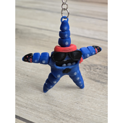 Breloczek Biker Starfish 3d - Brelok Druk3d fidget Keychain mixGadzet