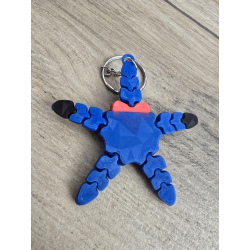 Breloczek Biker Starfish 3d - Brelok Druk3d fidget Keychain mixGadzet