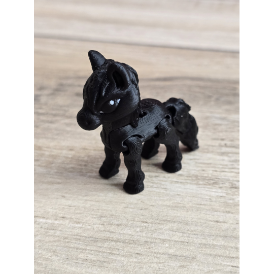 Mini figurka Konik Czarny 3d - Druk3d fidget mixGadzet
