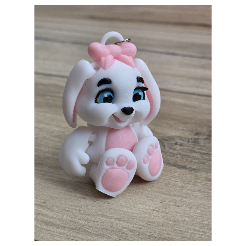 Breloczek Mrs Bunny Króliczek 3d - Brelok Druk3d fidget Keychain mixGadzet