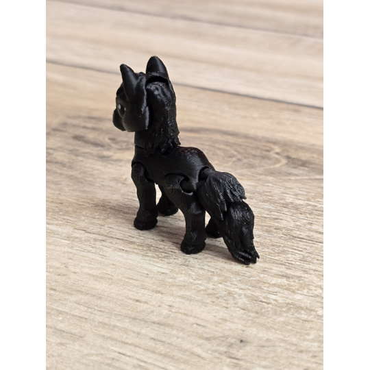 Mini figurka Konik Czarny 3d - Druk3d fidget mixGadzet