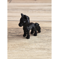 Mini figurka Konik Czarny 3d - Druk3d fidget mixGadzet