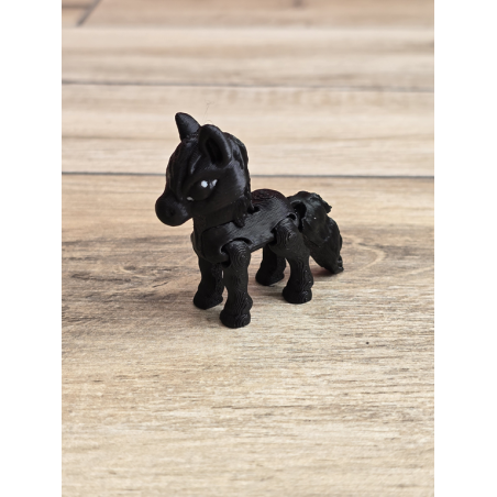 Mini figurka Konik Czarny 3d - Druk3d fidget mixGadzet