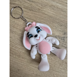 Breloczek Mrs Bunny Króliczek 3d - Brelok Druk3d fidget Keychain mixGadzet