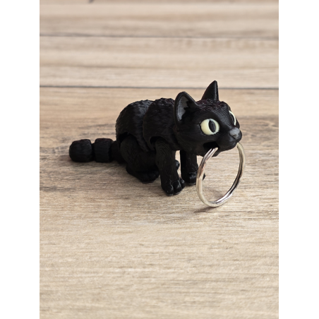 Breloczek Czarnego Kota 3d - Brelok Druk3d fidget Keychain mixGadzet