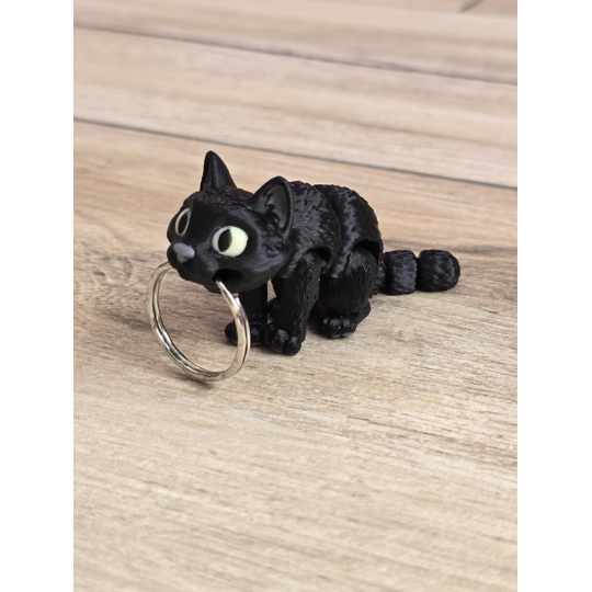 Breloczek Czarnego Kota 3d - Brelok Druk3d fidget Keychain mixGadzet