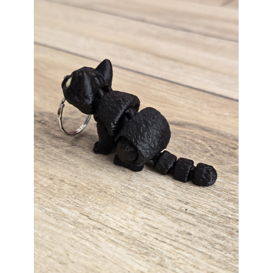 Breloczek Czarnego Kota 3d - Brelok Druk3d fidget Keychain mixGadzet