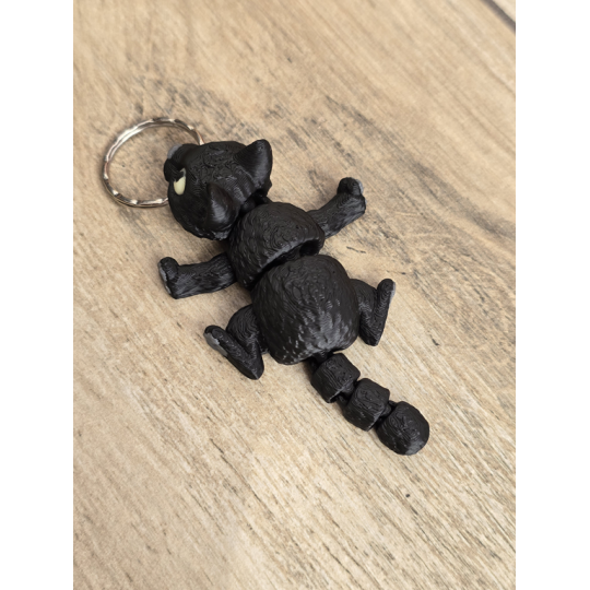 Breloczek Czarnego Kota 3d - Brelok Druk3d fidget Keychain mixGadzet