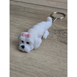 Breloczek Maltańczyk 3d - Seria Psów Dog Brelok Druk3d fidget Keychain