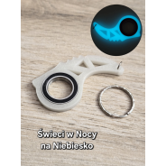 Świecący Keyspinner - Brelok Druk3d KeyRambit KeyFlipper fidget Keychain
