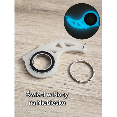 Świecący Keyspinner - Brelok Druk3d KeyRambit KeyFlipper fidget Keychain