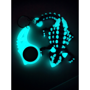 Świecący Keyspinner + Ankylozaur 2w1- KeyRambit KeyFlipper Druk3d Fidget