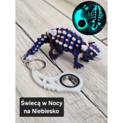 Świecący Keyspinner + Ankylozaur 2w1- KeyRambit KeyFlipper Druk3d Fidget